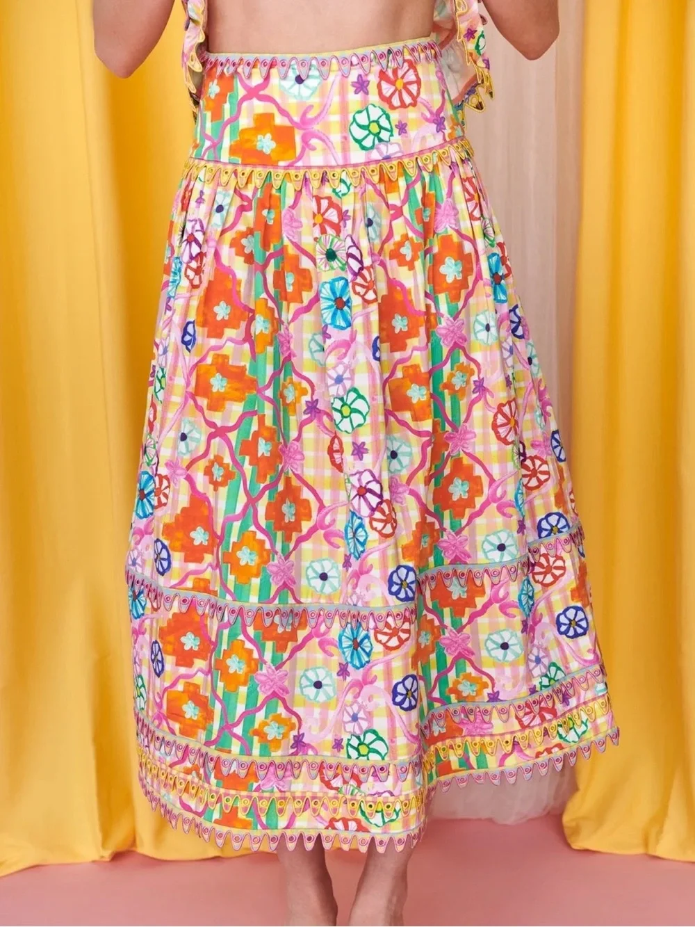 Celia B Serene Floral Midi Skirt